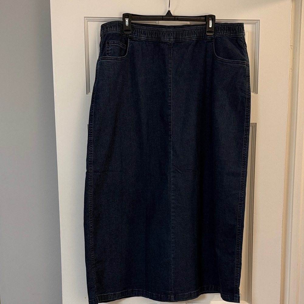 Classic Denim Maxi Skirt